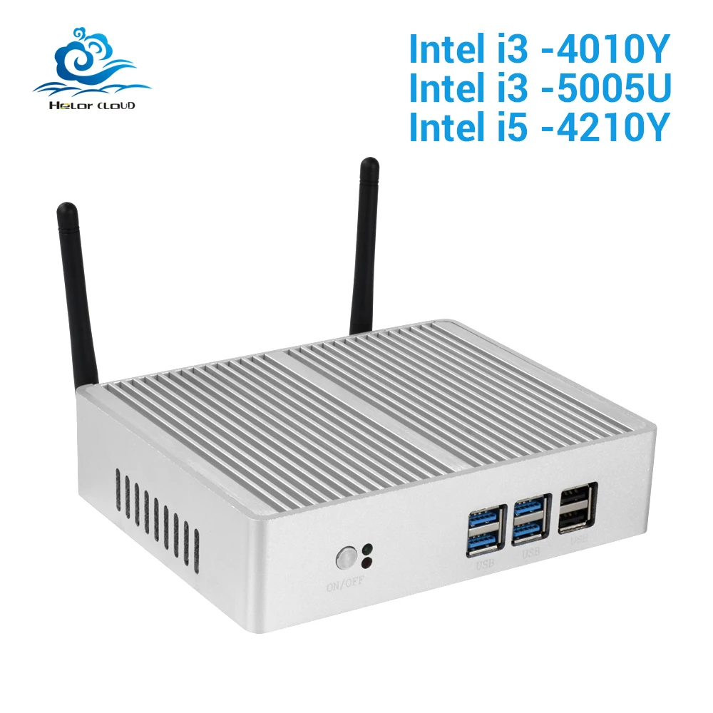 Core HTPC мини-компьютер Core i3 5005U 4010U i5 мини-компьютер PC ТВ box 500 ГБ HDD Wi-Fi USB3.0 Integrated Графика