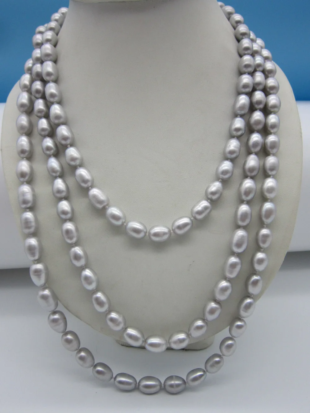 

Free Shipping >>> 50" HUGE 10-12MM NATURAL SOUTH SEA GENUINE GRAY PEARL NECKLACE 14K GOLD CLASP