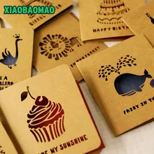 10 шт. оберточная бумага в винтажном стиле конверт с пригласительной картой на Рождество поздравление с днем рождения карты 8,2X7,8 см