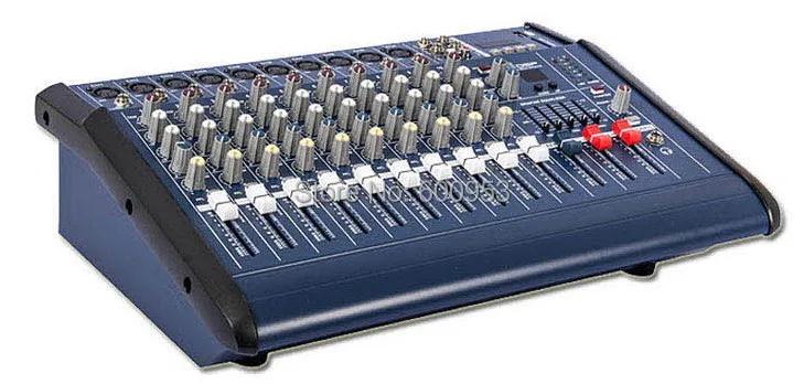 Professional 1000W 10 Channel DJ & Karaoke Powered Mixer Mixing console Amplifier Amp with USB 48v Phantom Power 16DSP