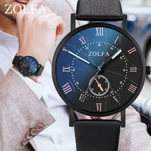 Роскошные мужские часы с модным циферблатом, Мужские кварцевые наручные часы, деловые часы, одноцветные, с синим стеклом, с кожаным ремешком, Meeting Montre Homme@ 50