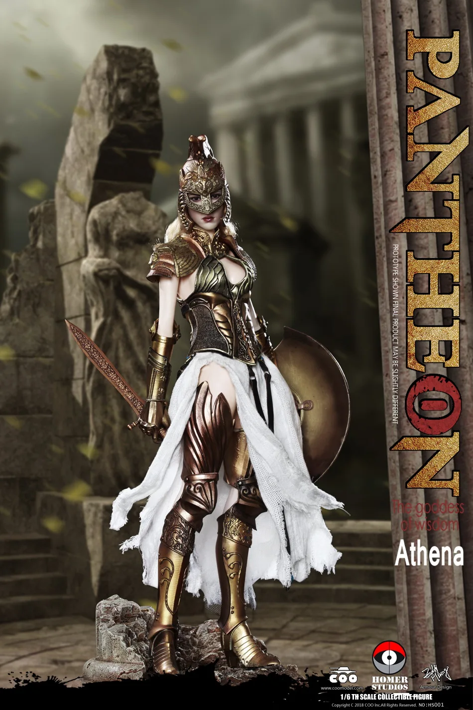 Полный Набор фигурок COOMODEL X HOMER HS001 PANTHEON GODDESS OF UNDERWORLD ATHENA/HS002 GODDESS OF WISDOM 1/6 фигурка с основанием