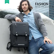 ARCTIC HUNTER USB Charge Port Backpack Large Capacity Laptop Backpack Men Travel Bag Oxford+PU Leather Back packs Waterproof Bag