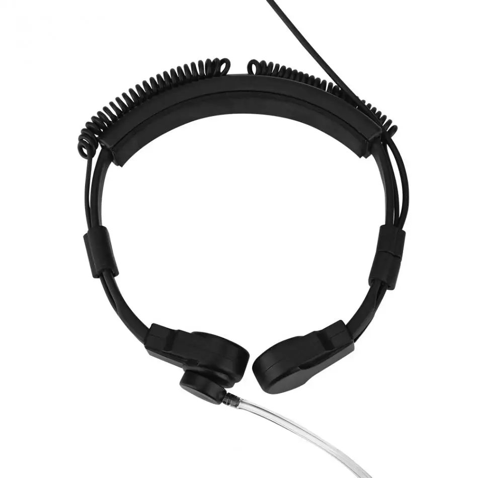 

3.5mm PTT Throat Mic Earpiece Anti Radiation Covert Air Acoustic Tube Headset for Mobile Phone