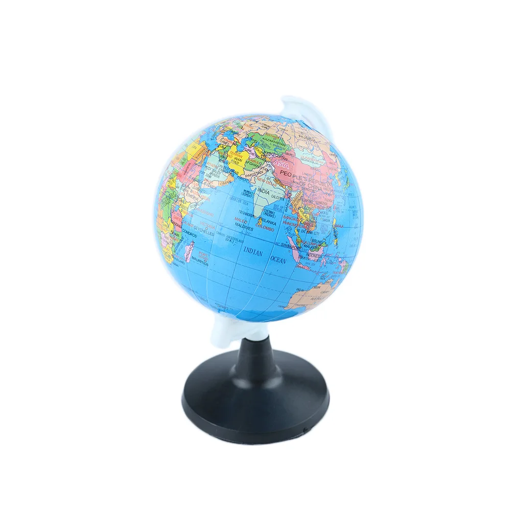

New 85mm World Globe Atlas Map With Swivel Stand Geography Educational Toy Home Office Ideal Miniatures Gift office gadgets