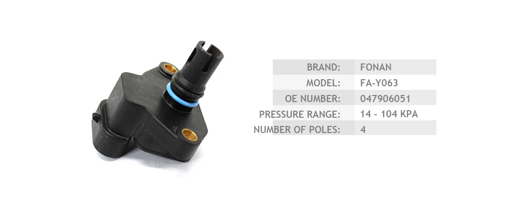 Mapa-múndi de Alta Qualidade para Fonan Manopla de Sensor de Pressão Completa para Skoda Station Wagon Felcia 1994-2001 5wp4271 047906051 i 1.3 8 de sensor de pressão completa para skoda