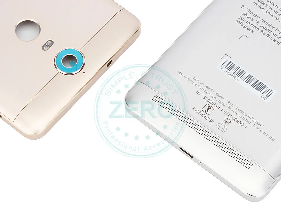 Для lenovo K5 Note Задняя крышка батареи металлический задний корпус для lenovo Vibe K5 Note Pro Батарейная дверь запасные части