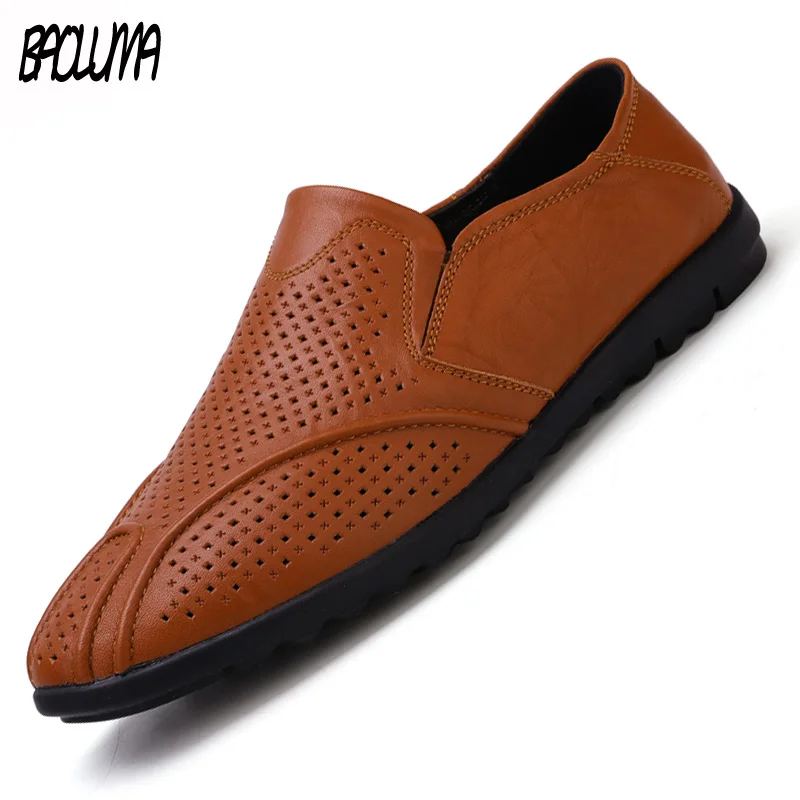 

Men Casual Shoes Black Mens Loafers Leather Man Dress Shoes Wedding Party Footwear Waterproof Driving Shoes Slip on Moccasins