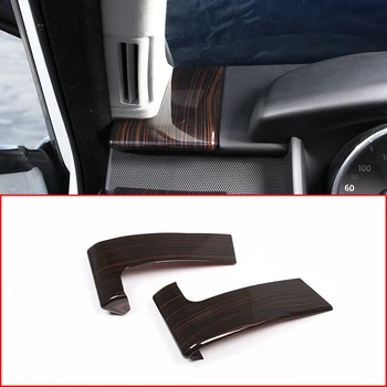 

2pcs Red Ash Wood Style ABS Plastic Side Dashbord Decoration Cover Trim For Landrover Range Rover Sport RR Sport 2014-2018