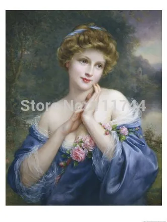 

Portrait painting modern art Summer Rose by Francois Martin kavel canvas High quality Hand painted