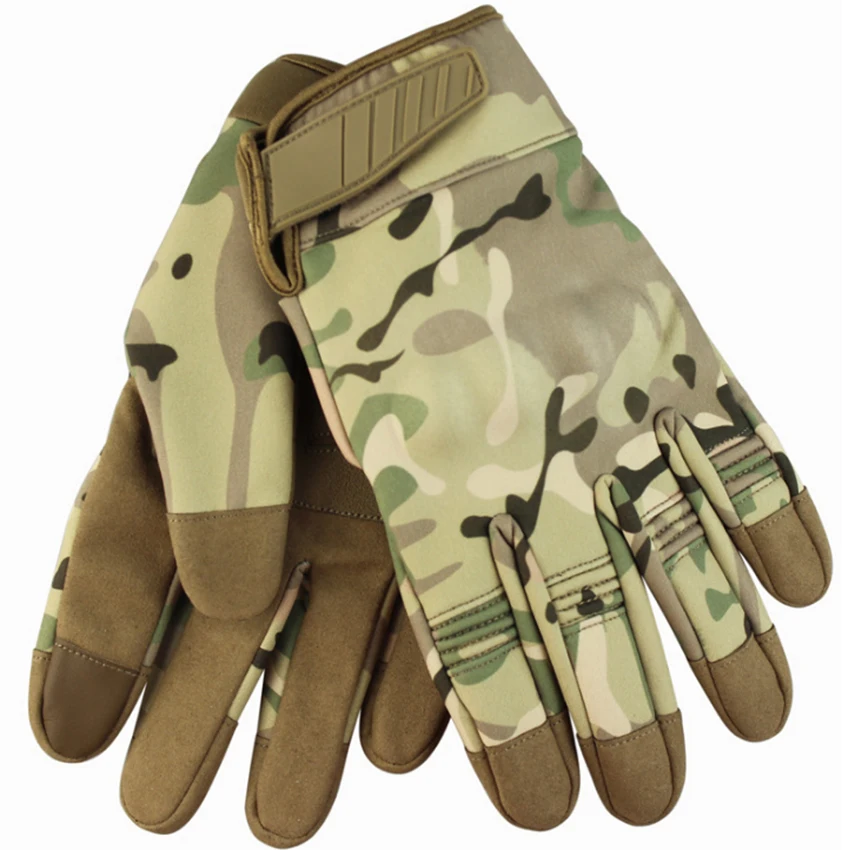 Military Camouflage Gloves Tactico Combat Full Finger Gloves Men Army