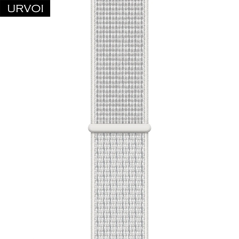 Спортивная петля URVOI для apple watch series 5 4 3 2 1 ремешок для iWatch band для NIKE+ двухслойный светоотражающий крючок и петля - Цвет ремешка: N summit white