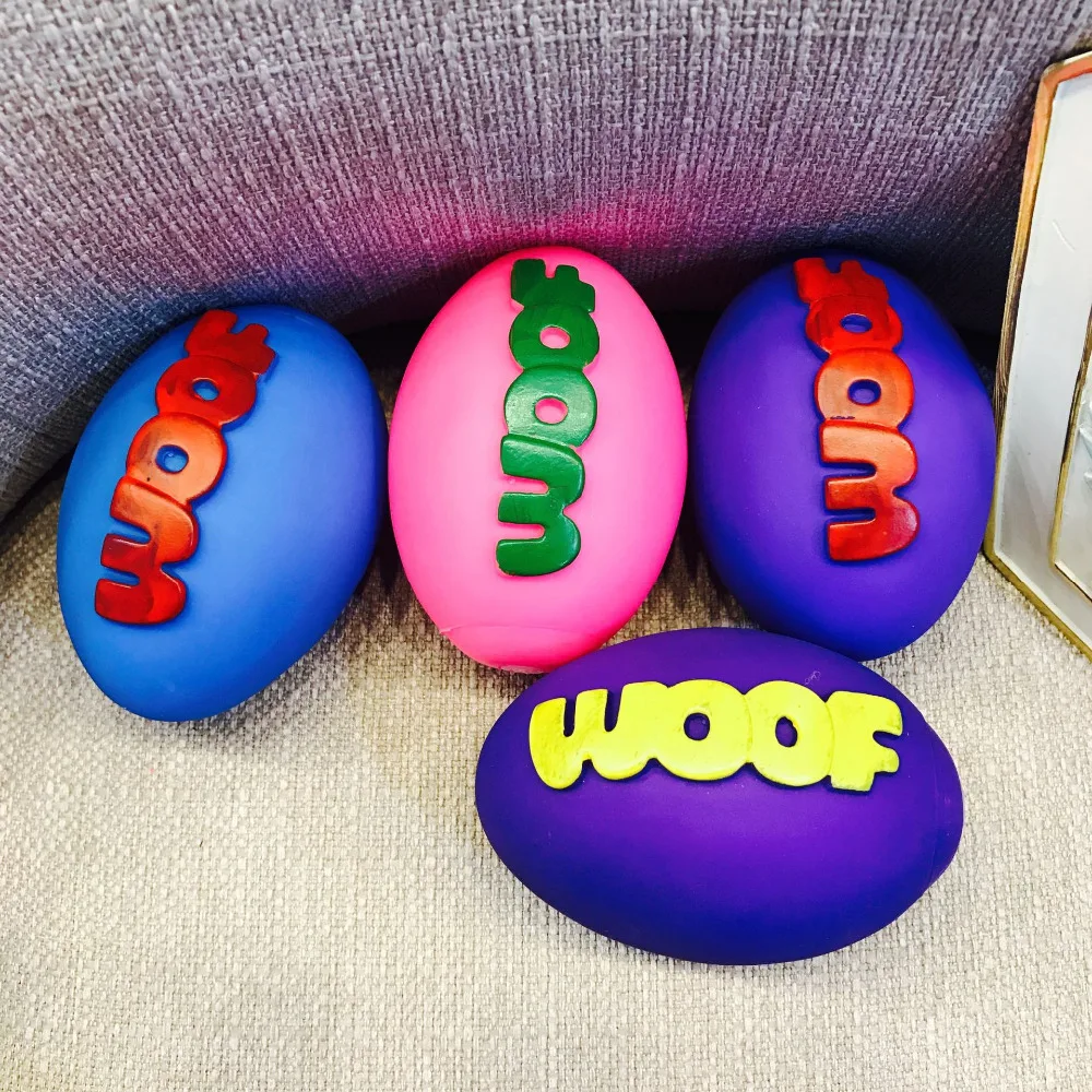 Pet Dog Toy Chew Squeaky Rubber WOOF Ball Shaped Toys For Puppy Baby pet-dog-toy-chew-squeaky-rubber-woof-ball-shaped-toys-for-puppy-baby