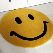 Супер толстый круглый ковер с улыбающимся лицом, коврик для детской комнаты, Коврик для ванны, коврик для спальни, нескользящий 70*70 80*80 90*90 см, компьютерный коврик