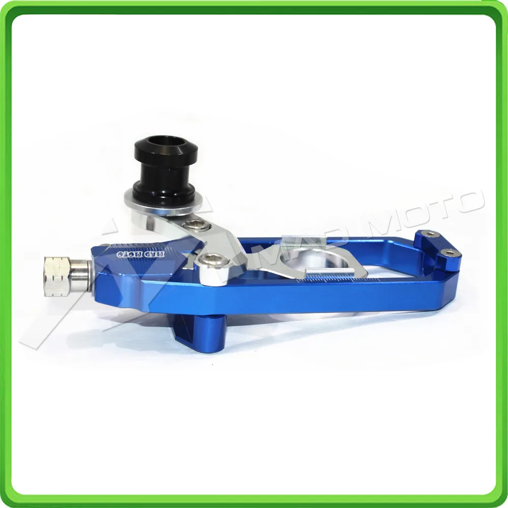 Motorcycle Chain Tensioner Adjuster with bobbins fit for HONDA CBR 600 RR CBR600RR 2005 2006 2007 2008 2009 2010 Blue & Silver (9)