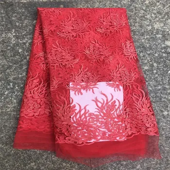 

New Best Selling African Tulle Lace Fabric Flower Embroidery Women Dress Swiss Voile Lace 2019 High Quality Nigerian Lace Fabric