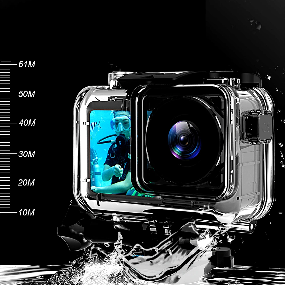

60m Diving Underwater Waterproof Shell Case Housing for DJI Osmo Action Sport Camera