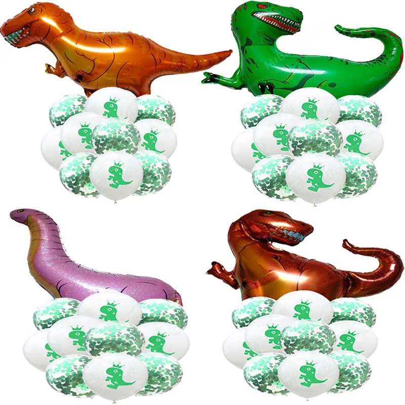 

Dinosaur Party Latex Balloons Paper Wreath Child Boy Birthday Party Decoration Jurassic World Jungle Balloon Decoration S8XN