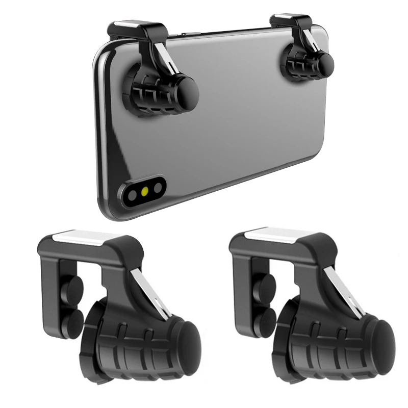 

S9 2Pcs PUBG Mobile Phone Game Trigger Fire Button Gamepad Controller Six Fingers Linkage Gaming Joystick Aim Key Shooter