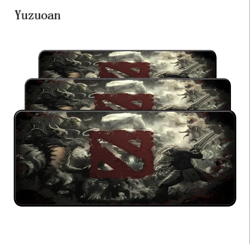  Yuzuoan Dota 2 Picture Large Gaming Mouse Pad Mousepad Mat Locking Edge Rubber Printer PC Anti-slip