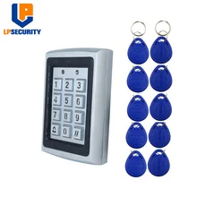 Металлическая Rfid Клавиатура контроля доступа с 1000 пользователей+ 10 брелоков для RFID двери системы контроля доступа
