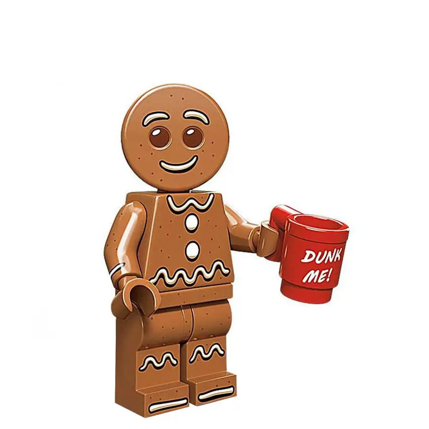 Xinh Single Sale Gingerbread Mansausage Banana Santa Claus Batman Building font b Block b font Figures