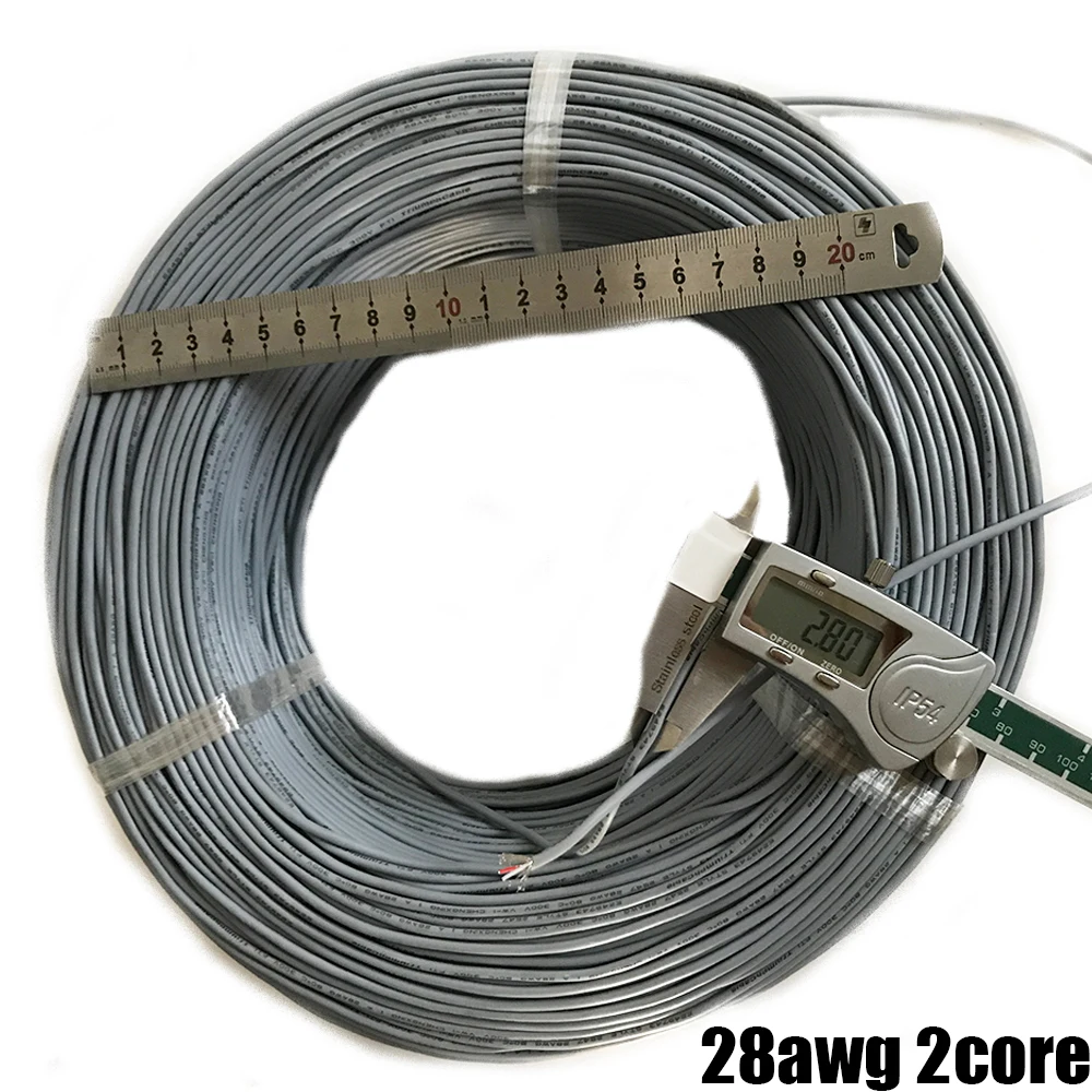 UL2547 экранированный провод 28awg 2 ядра многожильный кабель Луженая Медь