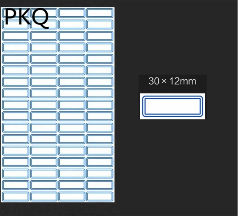 10 листов, синие/красные пустые наклейки, 30*12 мм, самоклеющиеся этикетки, 680 шт., пустые этикетки для заметок, клейкие белые наклейки для записей