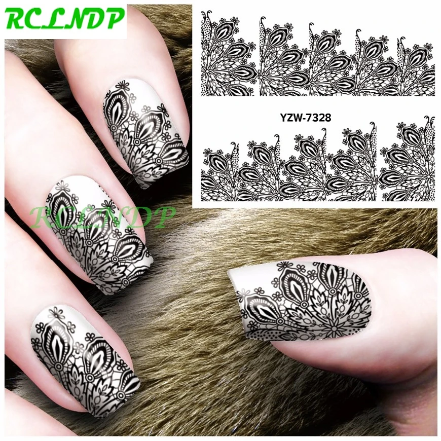 

Water sticker for nail art decoration slider original feather adhesive design decal manicure lacquer accessoires polish