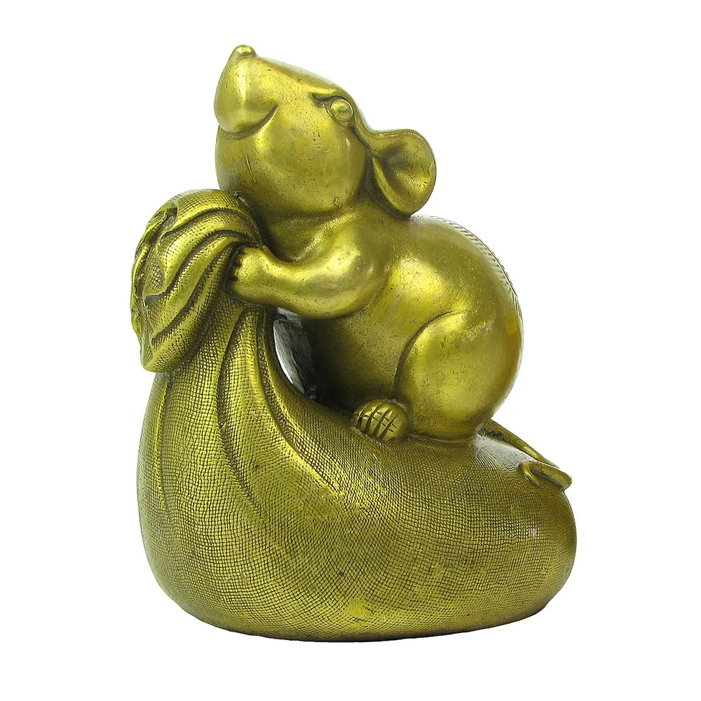 

Copper decoration zodiac rat 12 zodiac decoration mouse money mouse accessories carving Bronze gift lovers Art copper