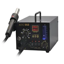 550 Вт 3 in1 паяльная станция, горячий воздух+ припой+ поглотитель дыма, AOYUE 968