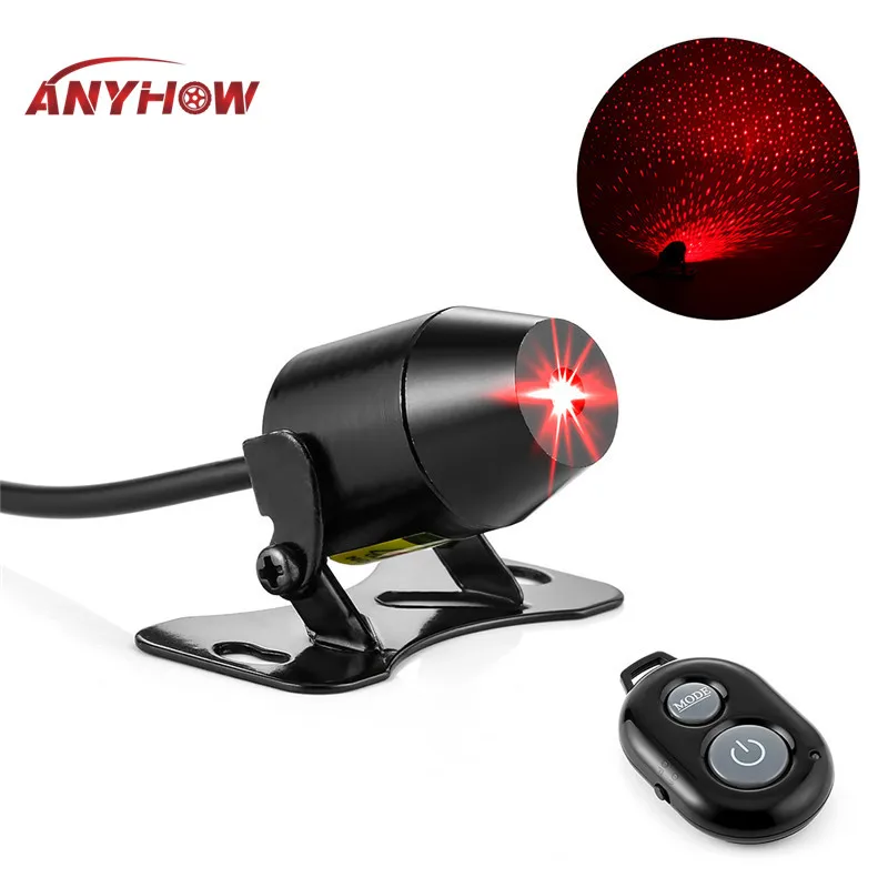 

ANYHOW USB Car LED Ambient Atmosphere Light Starry Laser Projector Voice control Strobe Breathing decorative Light Car Styling