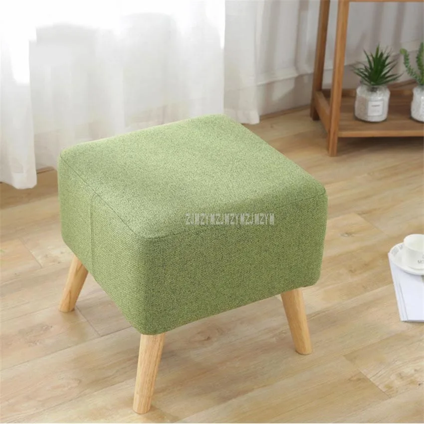 4 Legs Iron Leg Home Furniture Helpful American Style Modern Luxury Upholstered Mushrooms Footstool Round Fabric Covered Stool