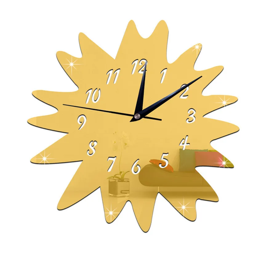 

KAKUDER Stickers Wall Clock 3D Mirror Decal For Home Living Room Kids Room Decor Sticker Drop shipping 80116&