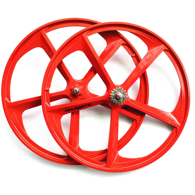 1 pair magnesium alloy single font b speed b font fixed gear bike wheels 700C road