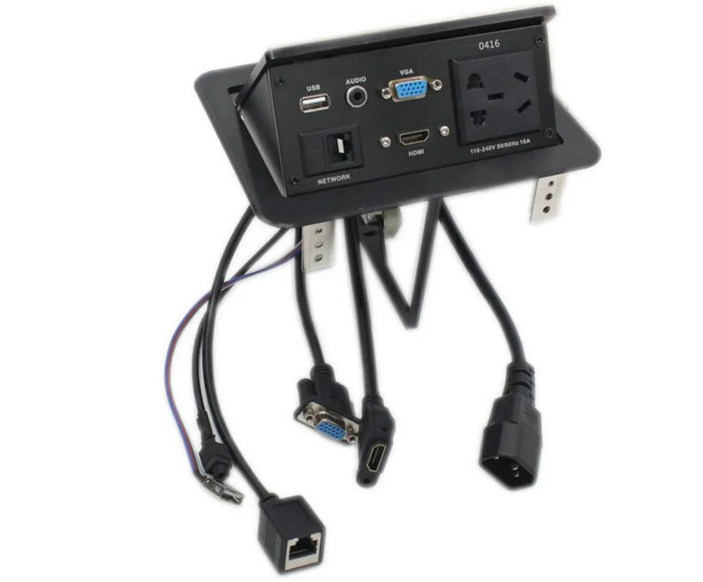 

Special Wholesale Hot Selling New LB-0416 Pneumatic Bounce Type Multifunctional hidden desktop SocketHD USB Connected FOR Russia
