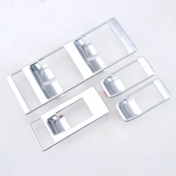 

4Pcs/set Car Interior Door Armrest Window Lift Switch Panel Cover Frame Trim Sticker For Jeep Compass Patriot 2011-2015