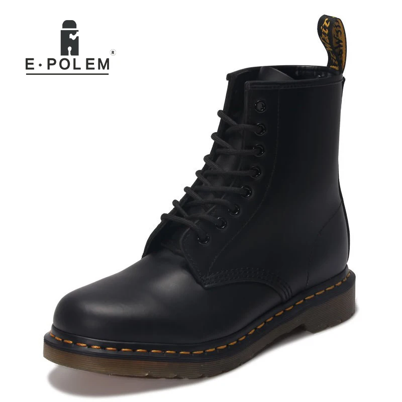 Winter Spring Mens Martin Boots High Quality Genuine Leather Vintage