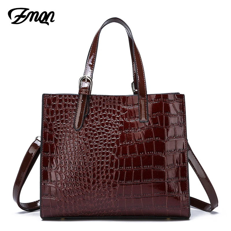 ZMQN حقيبة يد فاخرة حقائب النساء مصمم المرأة بو الجلود المحافظ و طقم حقائب يدوية أكياس Crossbody للنساء العلامة التجارية الشهيرة تمساح