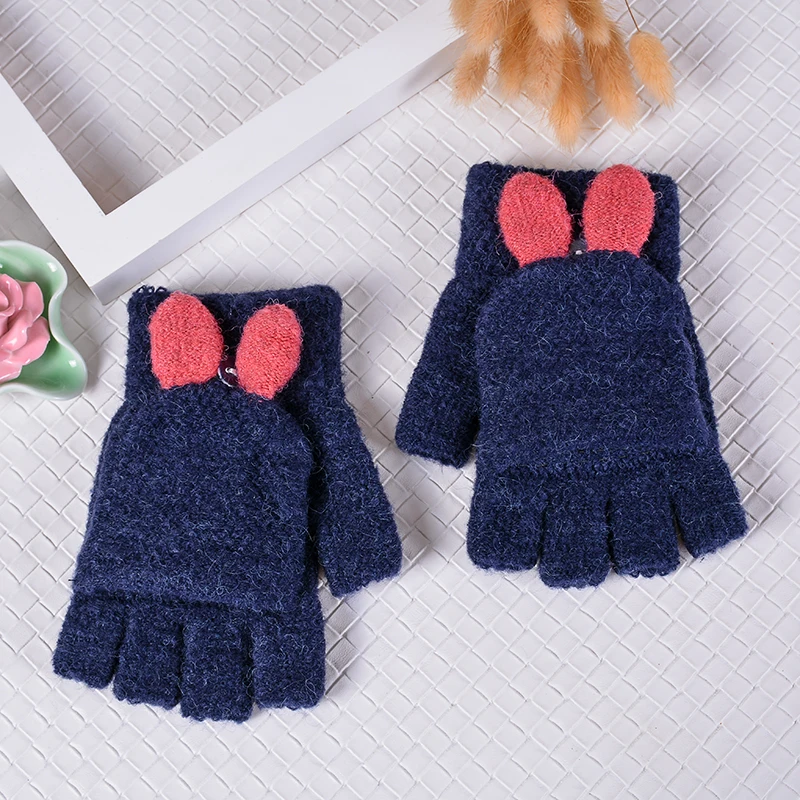 Осенне-зимние теплые женские перчатки, перчатки на половину пальцев