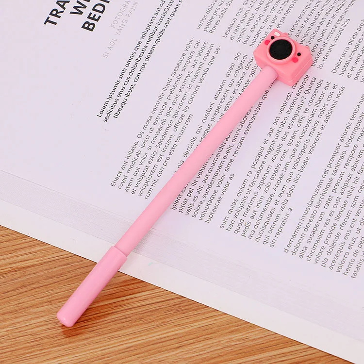 Креативная гелевая ручка для камеры, кавайные Мультяшные смешные ручки для школы, письма, детский подарок, Корейская Милая канцелярия, офисные принадлежности - Цвет: pink