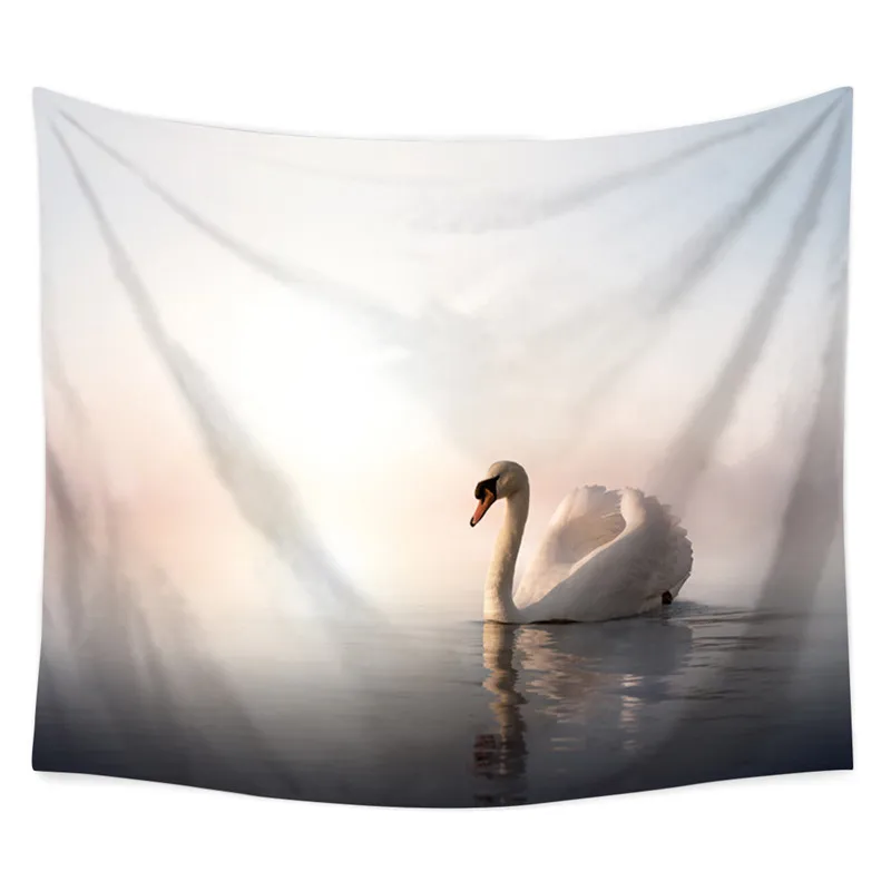 Прямоугольник на стене птица Лебедь с большой гобелен домашний декоративный простыня Для женщин пляжные одеяла Йога-Пикник коврик - Цвет: 2