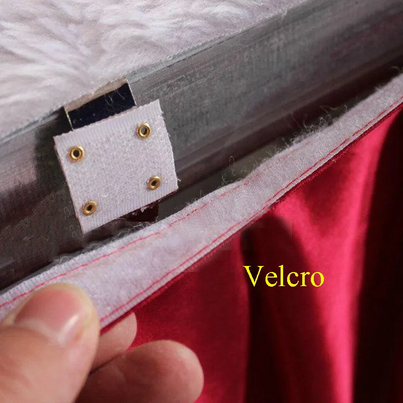 Table Skirt 3M/6M Ice Silk Table Skirting with Valances Stage Table Skirts Party Banquet Event Birthday Decoration