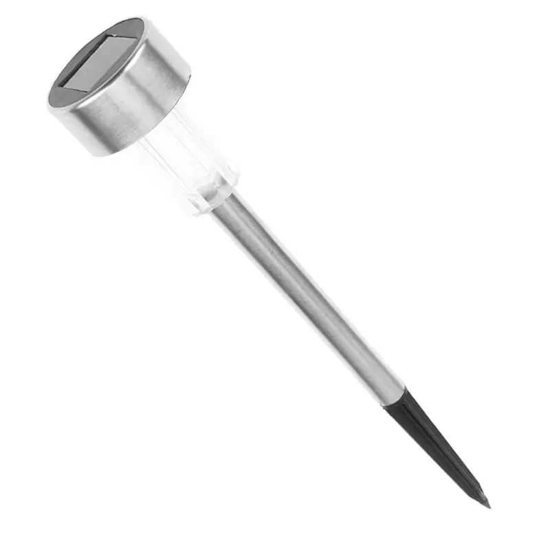 

10pcs/Lot Solar panel LED Stainless Steel Spotlight Landscape Garden Yard Path Lawn Solar Lamps Outdoor Grounding Sun Light