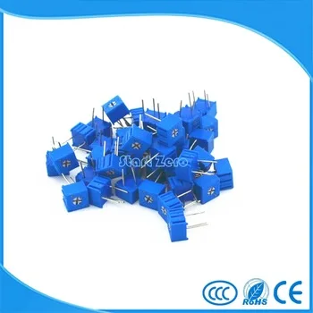 50Pcs 3362P Multiturn Trimmer Potentiometer 100R~1M ohm High Precision  3362  Variable Resistor