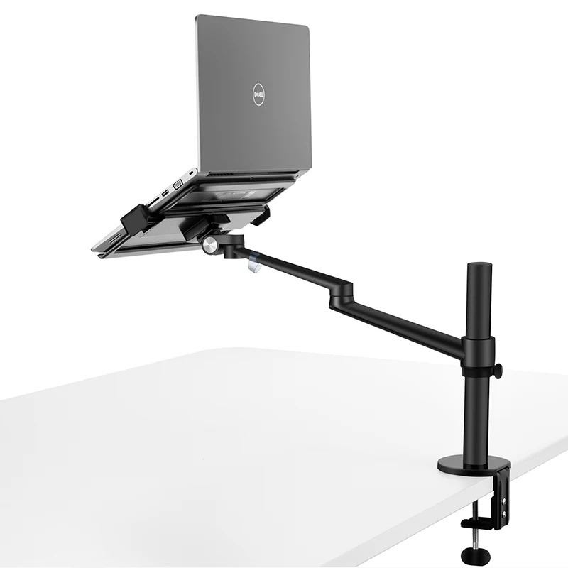 

Free Lifting Laptop Stand Aluminum for MacBook Air Pro 12-17'' Monitor Riser Holder with Monitor Connector Up to 32'' Monitor