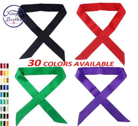 fashion women ladies solid headband silk scarf beautiful multiple colors girls neckerchief bag handle wraps small long scarves 1