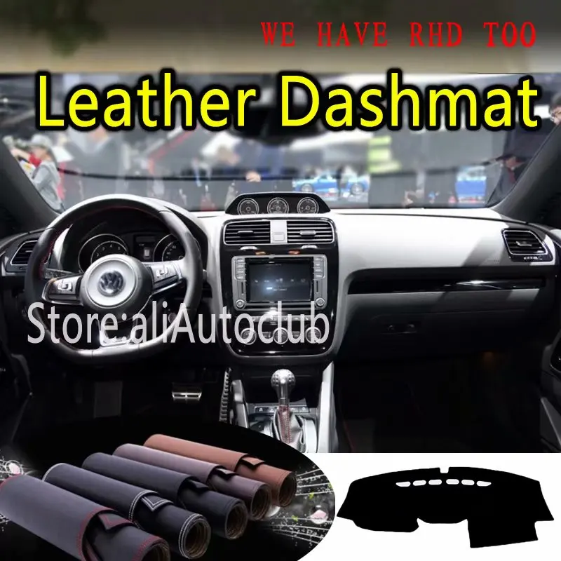 

Для Volkswagen VW Scirocco 2016 2017 2018 2019 2020 кожаный коврик для приборной панели, коврик для приборной панели, коврик для стайлинга автомобиля LHD + RHD