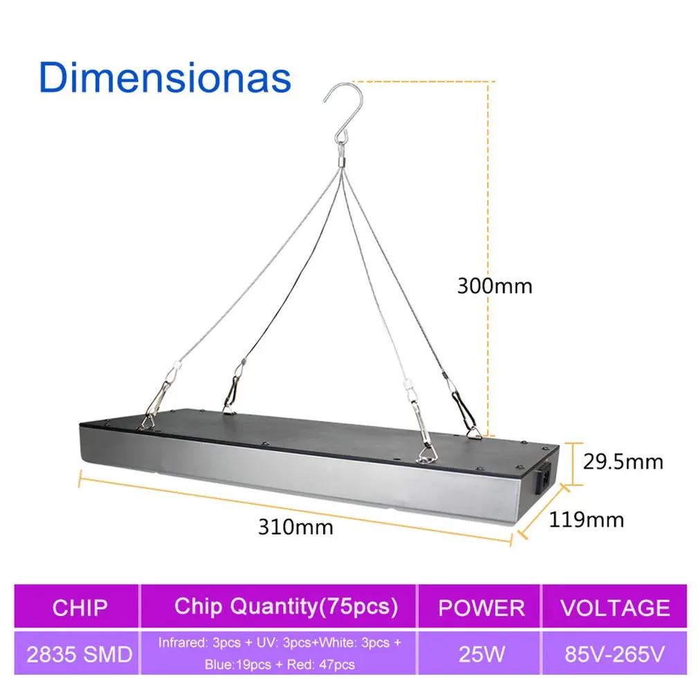 

45 W 25 W Led Grow Light Panel Red Blue White Ir Uv Led Grow Light Full Spectrum For Indoor Planting Greenhouse Hydroponics