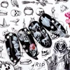 Nouveauté 1 feuille Halloween ongle autocollant crâne décalcomanies pour ongles art décorations faux ongles accessoires manucure fournitures outil ► Photo 1/6